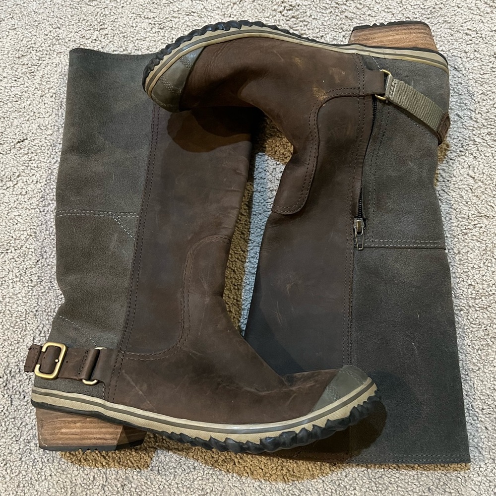 Sorel Brown and Gray Winter Boots